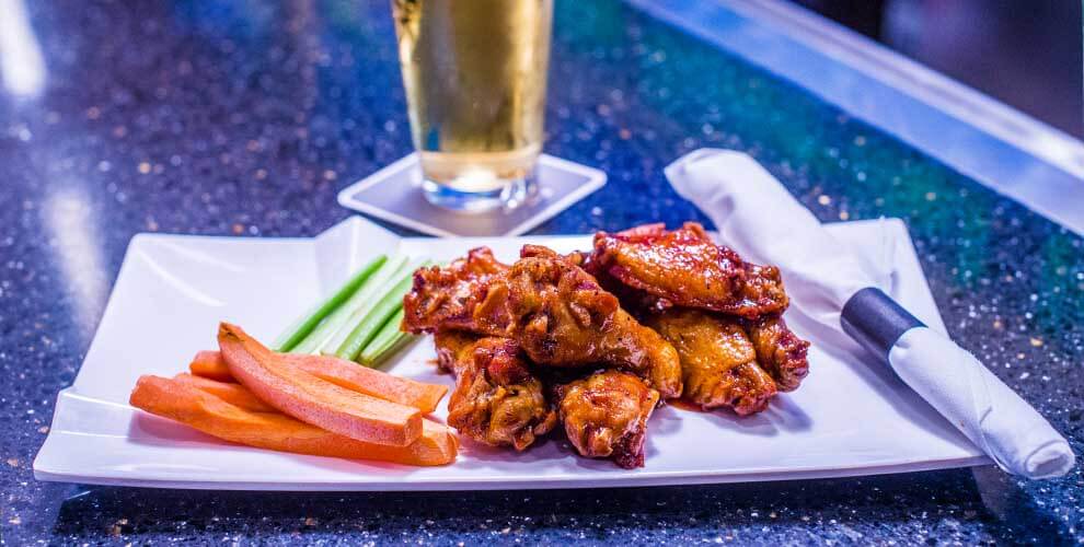 Chicken wings & beer, Dining at Orange City Racing & Card Club